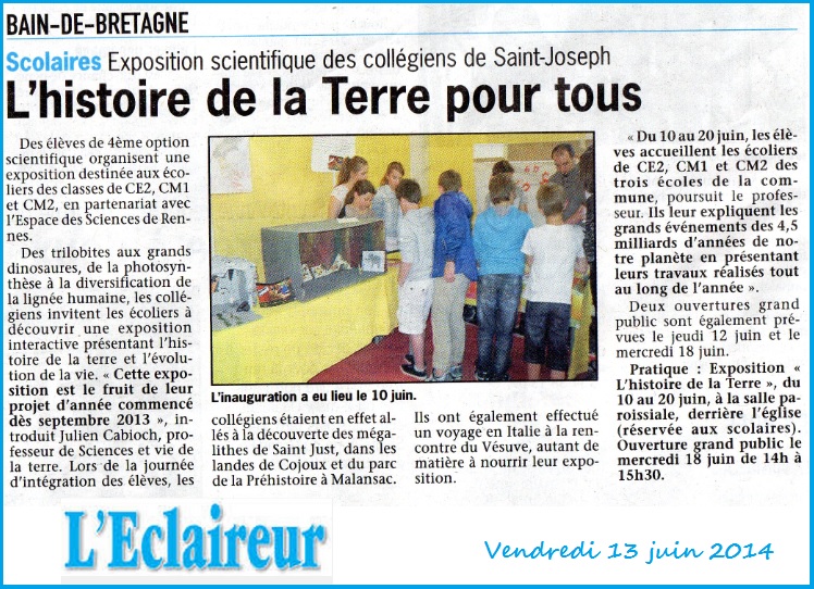 article l'Eclaireur Expo 2014