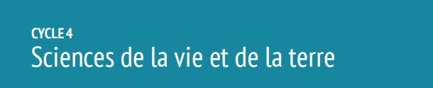 cycle 4 SVT nouveaux programmes collège 2016