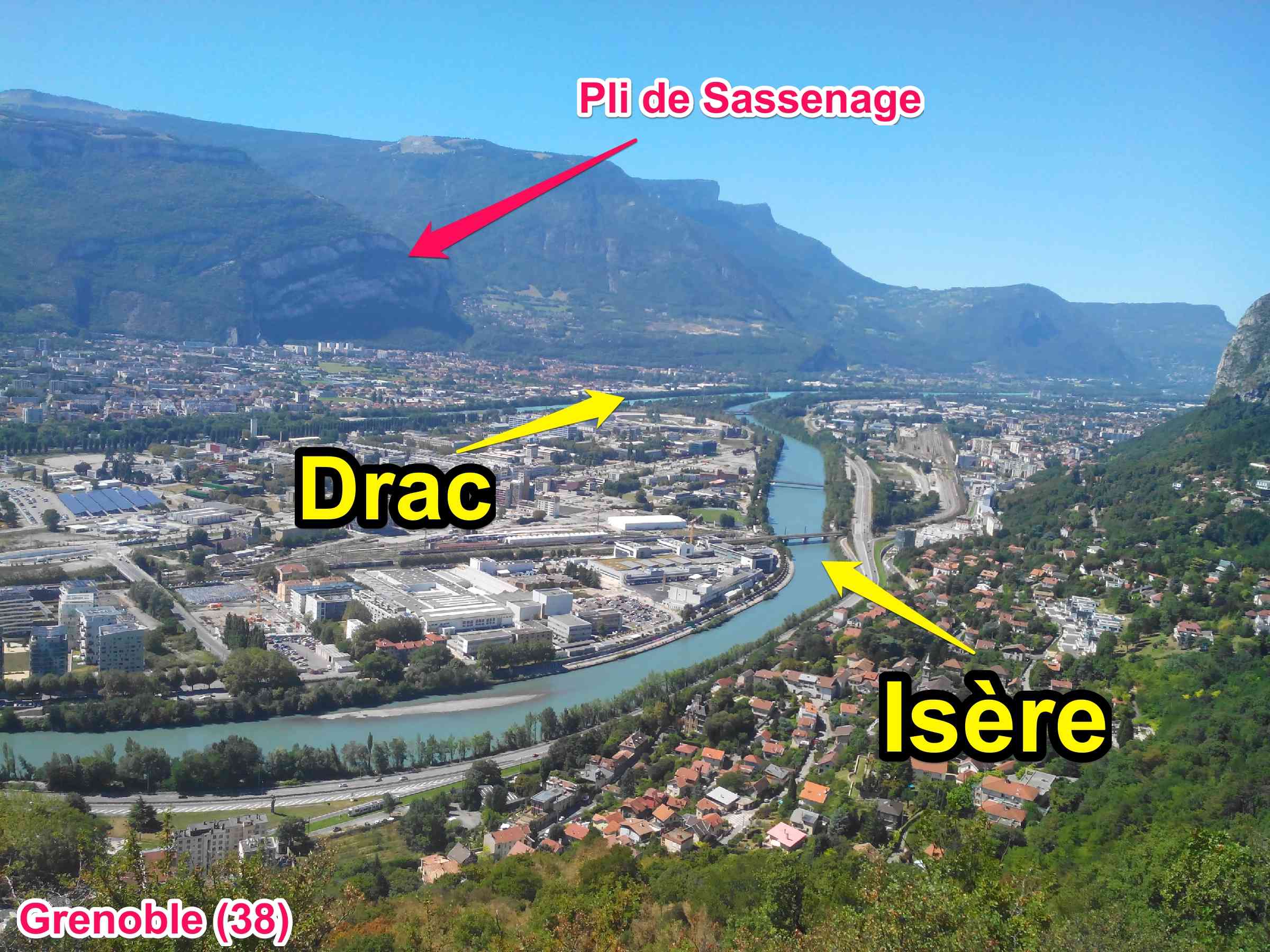 drac isère pli de sassenage Grenoble Alpes géologie