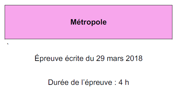 sujet métropole géosciences