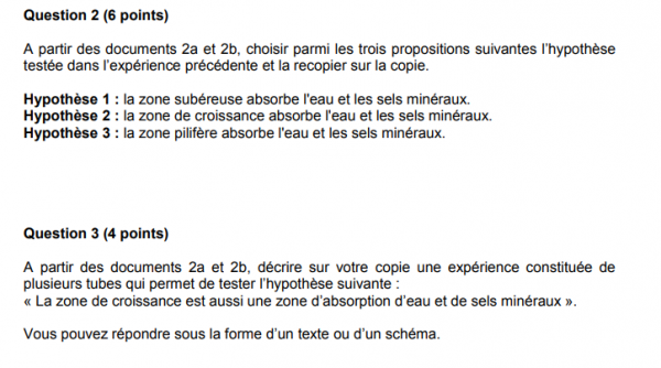 Sujet de SVT au brevet des collèges | Vive les SVT ! Les sciences de la