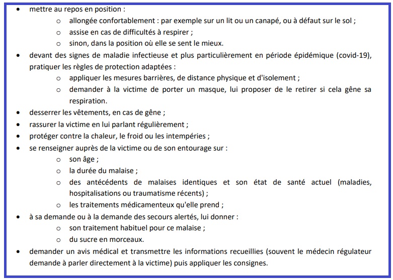 Le malaise – Ressources PSC1