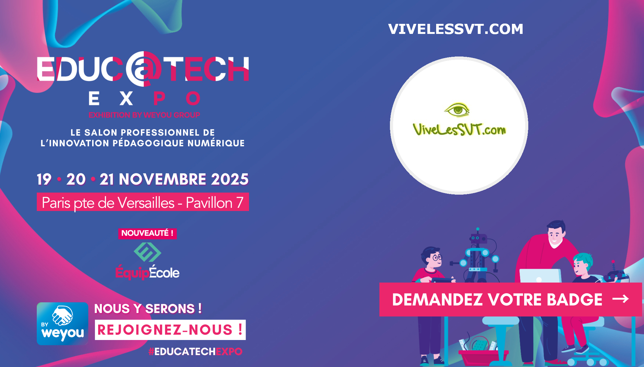 VivelesSVT est partenaire du salon Educ@Tech Expo